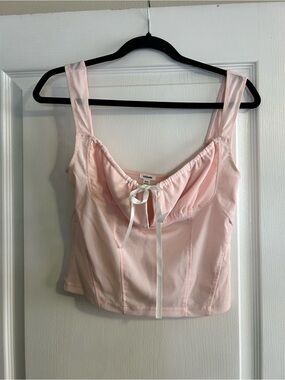 Garage pink corset style top
